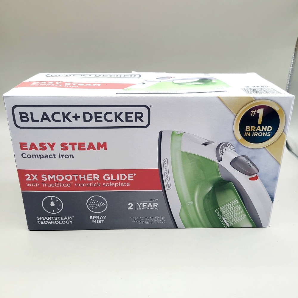 Black+Decker Easy Steam Compact Iron - #1 Brand Iron, NIB